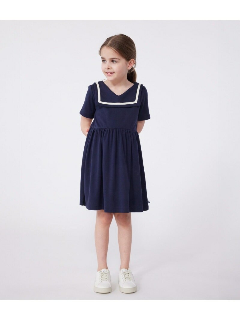 【SALE／30%OFF】半袖ワンピース PETIT BATEAU プチバトー ワンピース・ドレス ワンピース ネイビー【R..