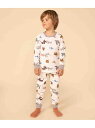 【SALE/10%OFF】長袖パジャマ(アイマスク付き) PETIT BATEAU プチバトー インナー・ルームウェア パジャマ ホワイト【RBA_E】【送料無...