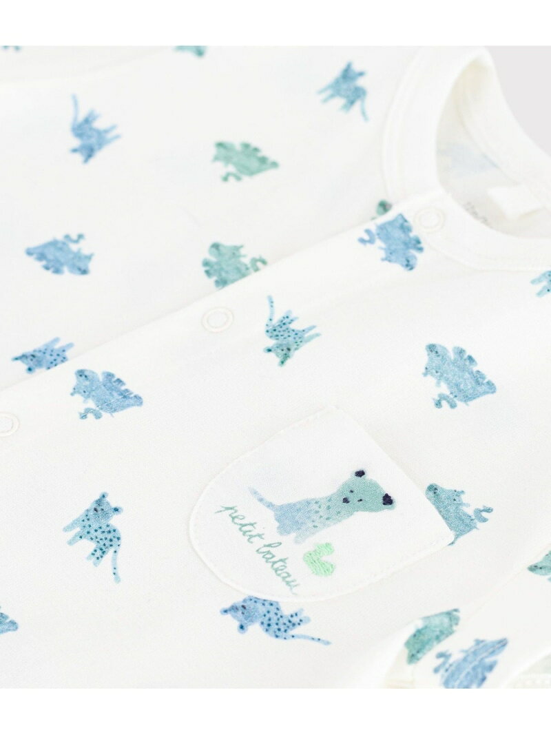 アニマルプリントショートロンパース PETIT BATEAU プチバトー マタニティウェア・ベビー用品 ロンパース・カバーオール【送料無料】[Rakuten Fashion]