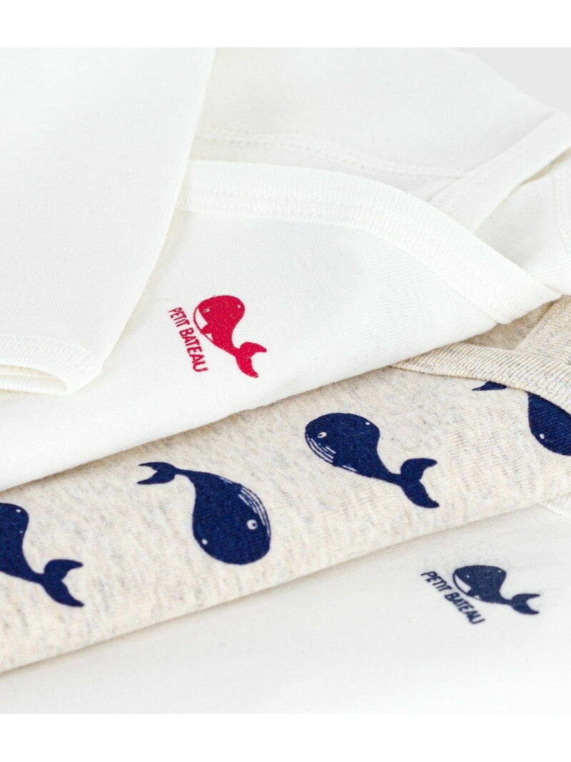 長袖あわせボディ3枚組 PETIT BATEAU プチバトー マタニティウェア・ベビー用品 ベビー肌着・新生児服【送料無料】[Rakuten Fashion]