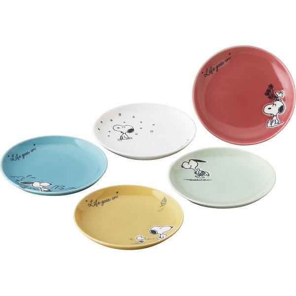 スヌーピー シーズン ファイブプレートセット SN610-57 SNOOPY 洋食器 お皿 プレート セット 食器 ラッピング無料 メッセージカード 贈り物 ギフト 女性 プレゼント 日用品 おしゃれ シンプル かわいい 出産祝い 内祝い 新築祝い 誕生日 母の日 お祝い M81 のし不可