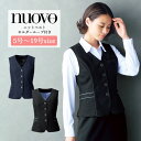 事務服 ベスト レディース スーツ 制服 nuovo 秋冬 春 FOLK リボン ホルダーループ付き ニットベスト 女性 医療事務 受付 接客 冠婚葬祭 セレモニー オフィス 名札 ポケット付き 大きいサイズ 動きやすい おうちで洗える おしゃれ