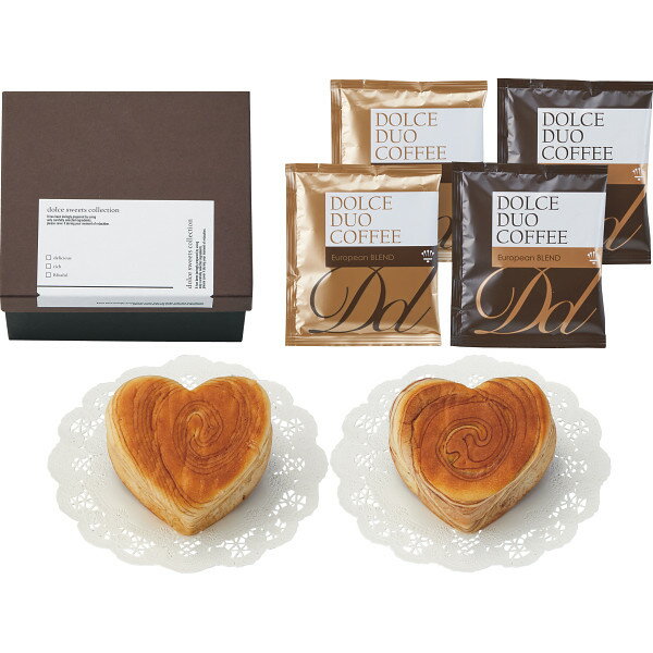 ハートデニッシュ&カフェセット HD2-10A ラッピング無料 メッセージカード無料 ギフト 洋菓子 デニッシュ コーヒー 内祝い 贈り物 お返し 御礼 出産 ...