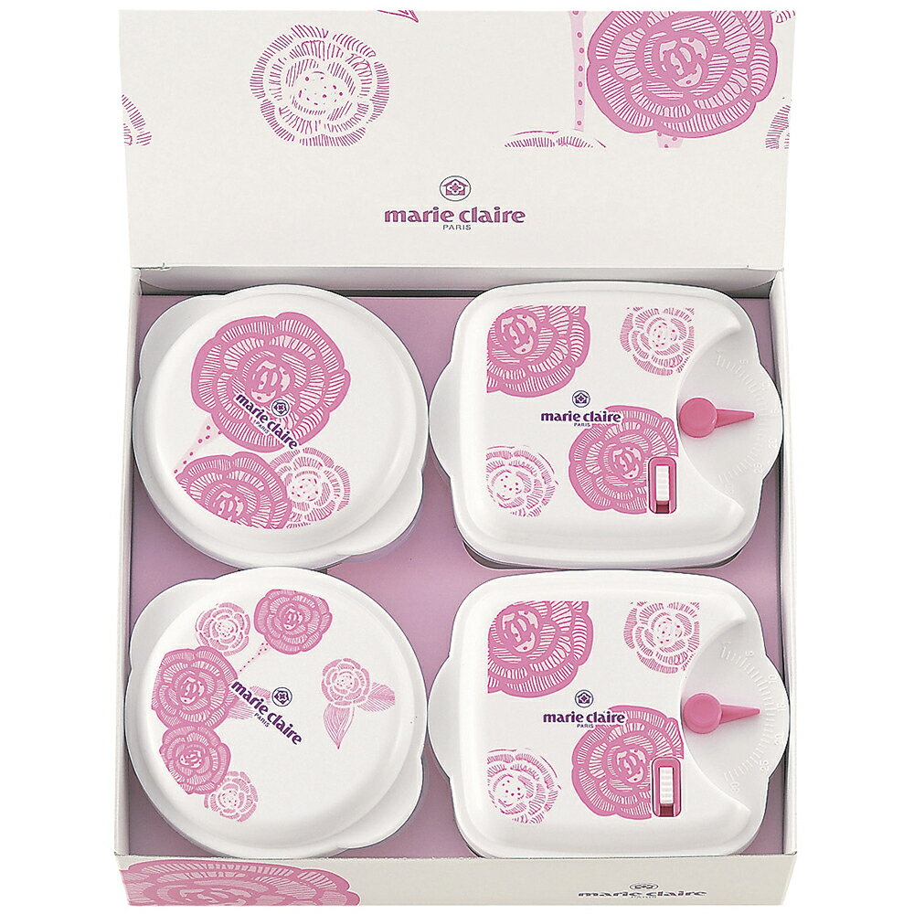 マリ・クレール ローズブルーミング 電子レンジ容器4P MC-668 B071-087 ラッピング無料 のし無料 メッセージカード無料 ギフト 詰め合わせ ギフ...