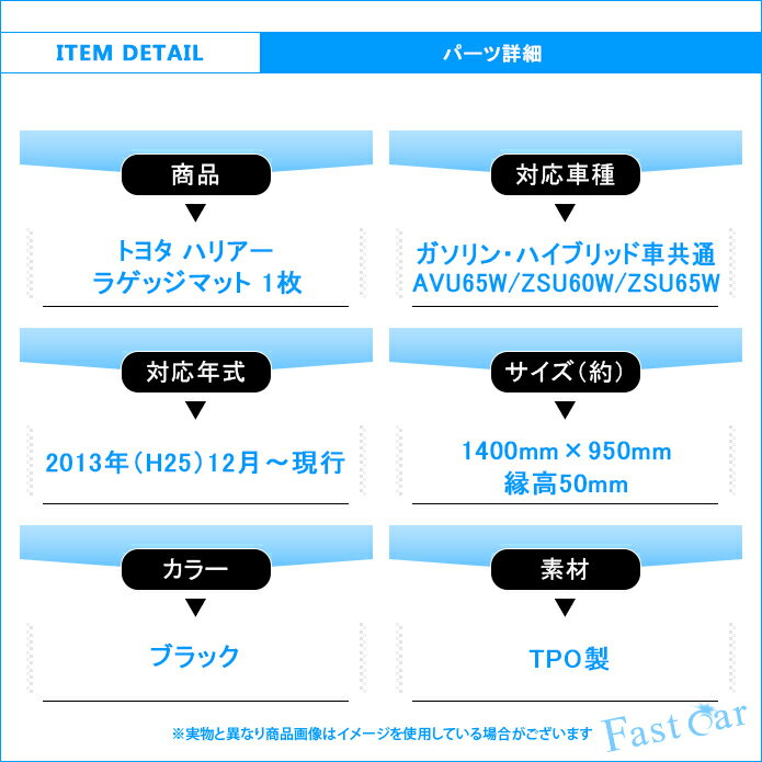 Toyota トヨタ ハリアー 専用設計 トランクトレイ Avu65w Zsu60w Zsu65w ラゲッジマット 防水マット 大感謝セール カーゴマット リア 内装 傷防止 マット レジャー ブラック