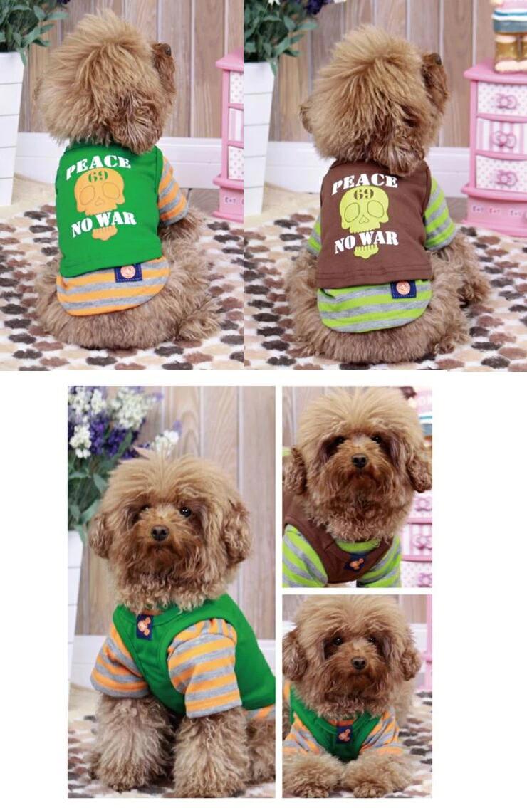 犬 服 ドバズ 春夏新作重ね着風Tシャツ（メール便送料無料、代引き不可）DL1201