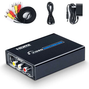 ELEVIEW ݥå/Sü to HDMI Ѵ 3RCA AV/S-Video to HDMI С ʥHDMI ȥൡ(/SFC/ N64/ PS1) VHSӥǥǥåʤɤŬ Süҥ֥ 3AV