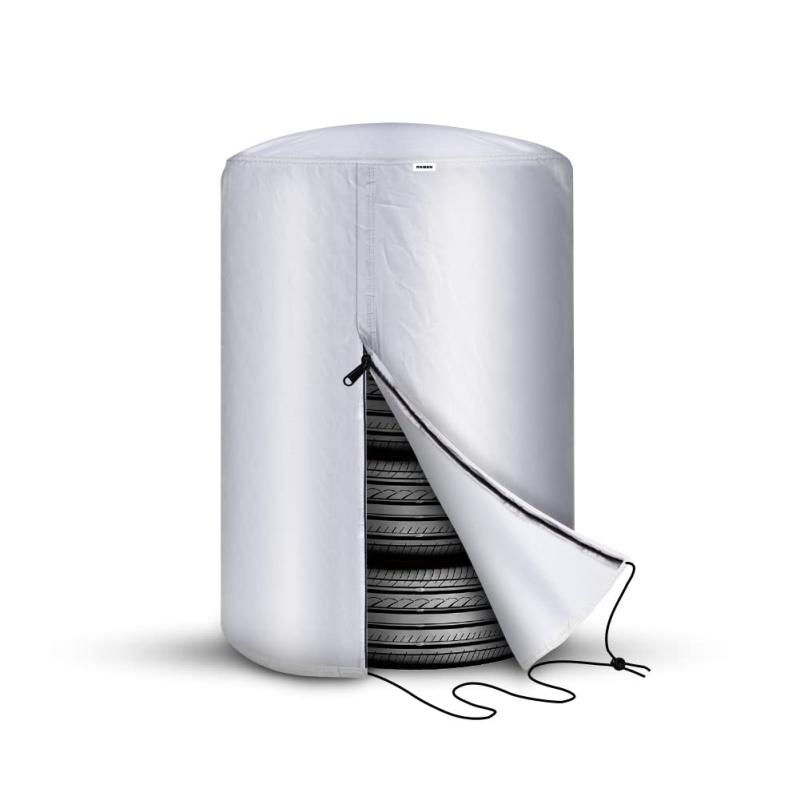 ANBEN タイヤカバー 裏起毛タイプ 車用収納カバー 厚手 隠しジッパー 屋外でのタイヤの保管 雨よけカバ..