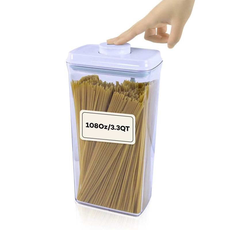 iChewie - BopTop（1点 - パスタ／シリアル用）密閉式食品保存容器 - メカニカルシリコーン密閉缶 - BP..