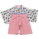 ベビー キッズ 袴風 カバーオール ロンパース 女の子 白色 70cm 10623609OW70(4)