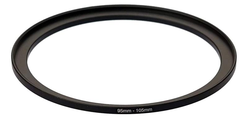 NinoLite ステップアップリング 95mm→105mm カメラレンズ用 アルミ合金製 アダプターリング(Step-Up Ring) 黒