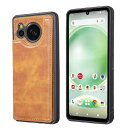 【Viesa】背面カード 手帳型ケース AQUOS sense8 docomo SH-54D au SHG11 SH-M26 対応 SHARP スマホ バックカバー ケース 手帳型 (ブラウン) 手作り 財布型 マグネット 薄 軽量 ポケット収納付き 背