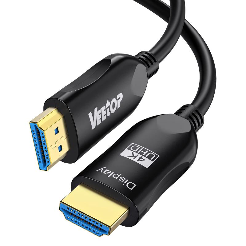 Veetop 4K HDMIケーブル 4K60Hz HDMI2.0規格 18Gbps 4096×2160p HDR/ARC/3D/HEC/高速イーサネット対応 プレミアムハイスピード 錫メッキ無酸素銅 コットン編み 多重シールド PS3 PS4,Xbox Apple TV, Fire TV PC等に適用