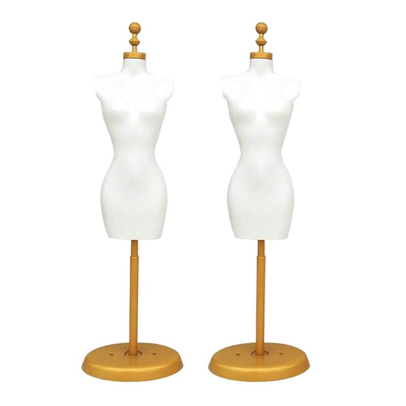 Giyomi ドールトルソー 人形用マネキン 1/6ドール レディース フィギュア トルソー ミニチュア ドレスフォーム 白黒 2個セット 白2個セット (2個...