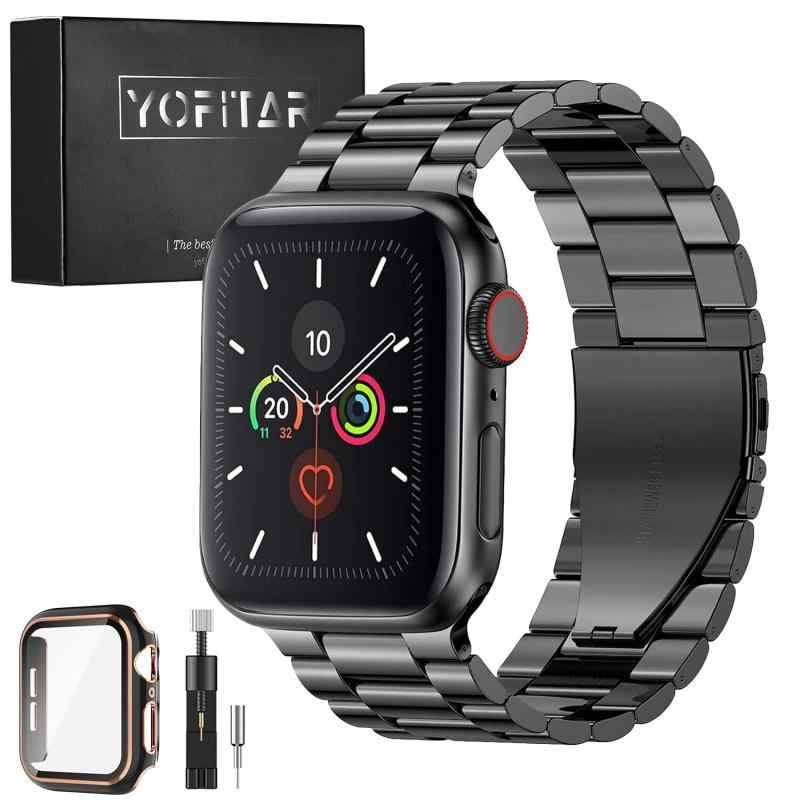 [YOFITAR] for Apple Watch oh یP[Xt XeX 44mm AbvEHb` xg Apple Watch SE2/6/SE/5/4Ή iWatch oh Apple WatchANZT tiubNƃ[YS[