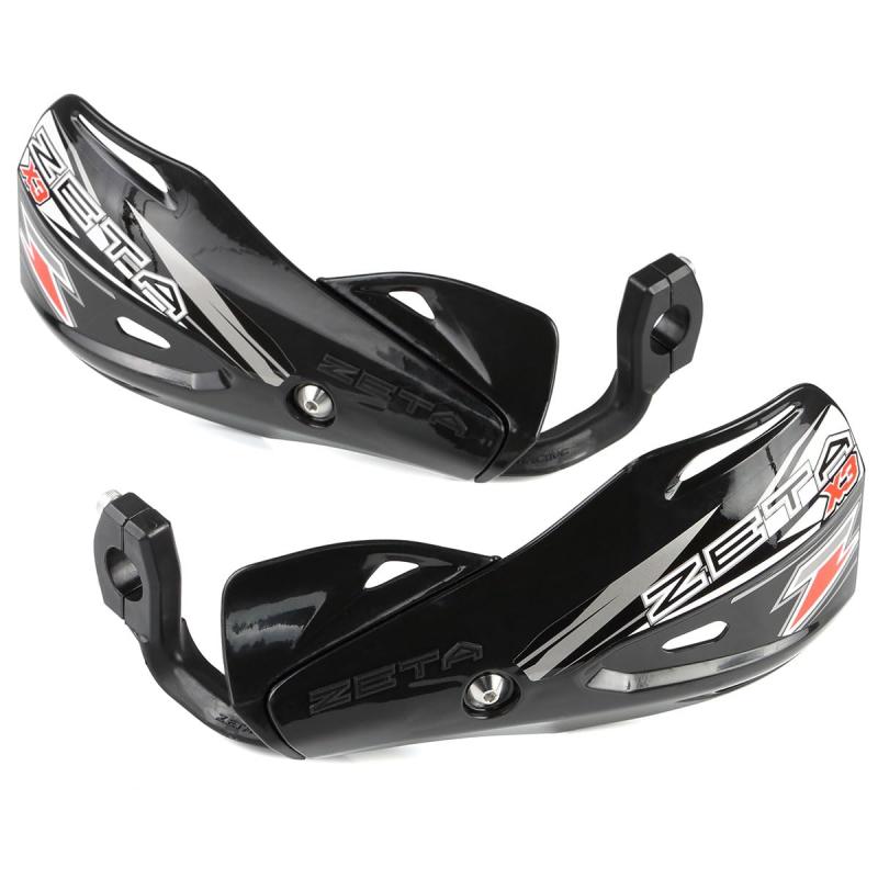 ジータレーシング(ZETA RACING) インパクトX3ハンドガード ブラック 汎用 ハンドルバークランプタイプ クランプ幅:14mm 泥 飛び石 保護 モトクロス MX レース 角度調整 ダートフリーク Dirtfreak F5438