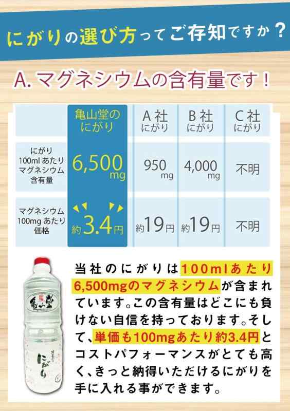 亀山堂 マグネシウム 赤いにがり ドリンク 1L [ にがり ＆ 専用小分けボトル20ml ＆ 説明書付き ］ 豆腐 petiteshop-10073473 PeTiTe サンプル画像3