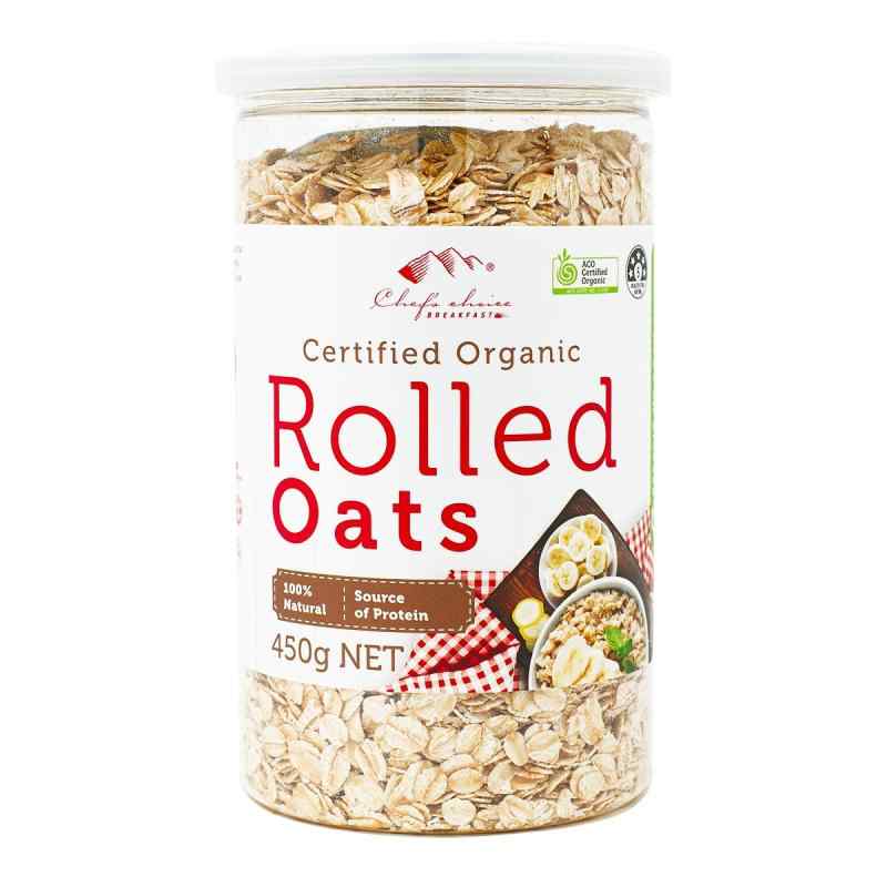 シェフズチョイス 有機オートミール ロールドオーツ 450g x 1個 Organic Oat meal Rolled Oats