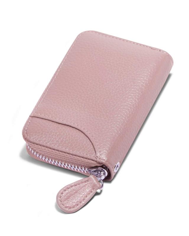 財布 Rfid レザー カードケース カード入れ 大容量 小銭入れ メンズ Card Wallet Men Women Rfid 本革 カード クレジットカード 小銭ケース 財布 メンズ レディース コインケース キーケース ピンク