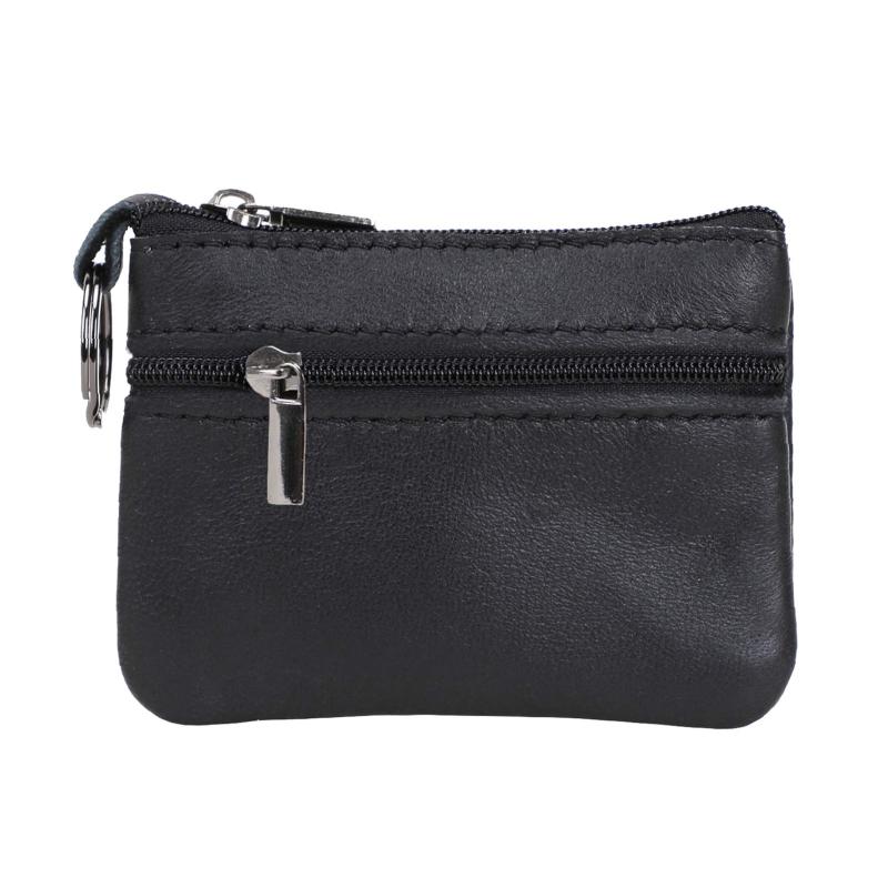 XDIAN 小銭入れ メンズ レザー 小さい 財布 本革 Coin Purse Men Card Holder Leather(10.5cm 8.1cm)ブラック