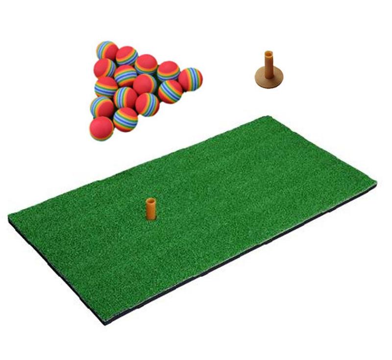 ゴルフ練習用マット ウレタンボール30個付 自宅 室内 練習用 人工芝 ゴルフ マット 30×60cm
