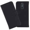 【Anrek】LG style L-03K docomo / Q7 / Q7+ / Q7a alpha 兼用 ケース 手帳型 カバー ( ブラック) アルファq7a ドコモ エルジースタイル l03k 手帳型ケース カード収納 サイドマグネット スタンド
