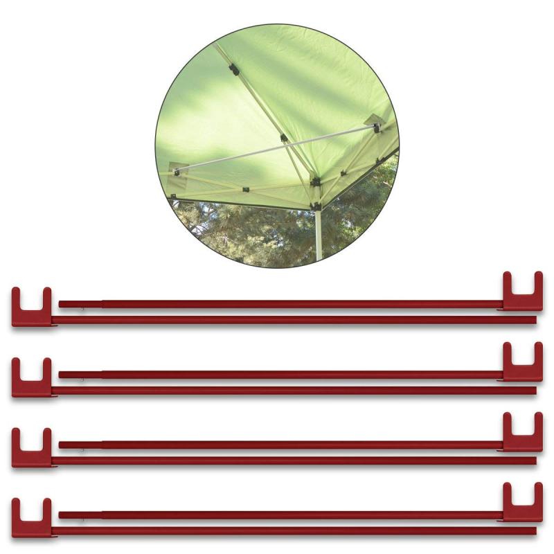 FIELDOOR タープテント スチール/アルミ共用 サイドフレーム補強パーツ 4本セット 簡単取り付け たわみ..