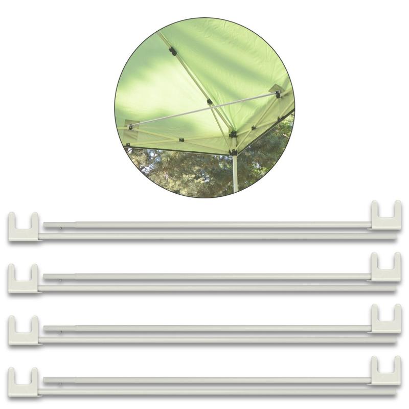 FIELDOOR タープテント スチール/アルミ共用 サイドフレーム補強パーツ 4本セット 簡単取り付け たわみ..