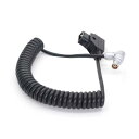 Eonvic回転可能な直角2ピンメスからDtapRED Komodo6Kシネマカメラ電源ケーブル (Coiled cable)