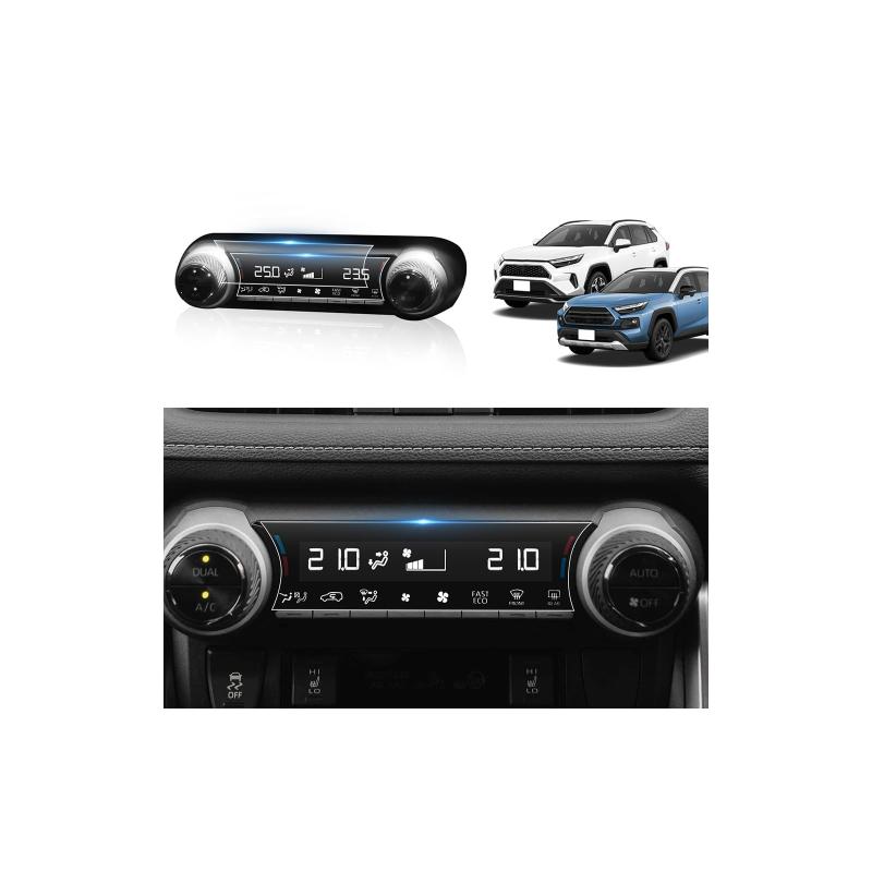 BIBIBO 2枚入り トヨタ RAV4 5代目 専用 カーナビ フィルム ラブフォー カーフィルム エアコンパネル R..