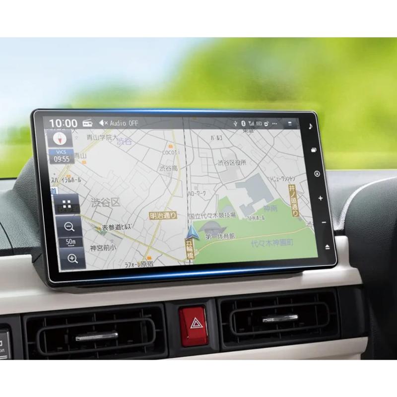 ruiya PET製フィルム 2022新型 ダイハツ NMZN-Z72DS 専用 ナビ 保護フィルム 10インチ ムーヴ キャンバズ ディスプレイ フィルム アクセサリー 汚れ防止 4H 貼付簡単 2枚入り カスタム パーツ