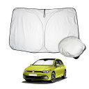 LUWU フォルクスワーゲン ゴルフ 8代目 アクセサリー Volkswagen Golf専用 車用サンシェード フロントガラス サンシェード フォルクスワーゲンサンシェード 折り畳み式 UV保護 日焼け止め 日よけ