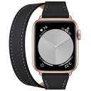 コンパチブル アップルウォッチ バンド 40mm 41mm 38mm 42mm 44mm 45mm 49mm 46mm レザー 二重巻き コンパチブル Appl...