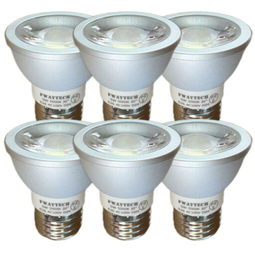 FWAYTECH LEDスポット電球 E26 調光対応 6W ダイクロ型50W~60W相当 中角30度 ダクトレールLEDスポットライト ダイクロハロゲン電球代替え 密閉器具対応 (昼白色相当(5000K), 本体銀 E26口金 調光(6個)) FWAYTECH LEDスポット電球 E26 調光対応 6W ダイクロ型50W~60W相当 中角30度 ダクトレールLEDスポットライト ダイクロハロゲン電球代替え 密閉器具対応 (昼白色相当(5000K), 本体銀 E26口金 調光(6個))