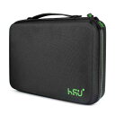 HSU gopro収納ケース GoPro Hero13/12/11/10/9/8/7/6/5対応 及び他のアクションカメラ 収納バッグ アクセサリー収納 防塵 防水 アクションカメラに対応 (大 グリーン(2)