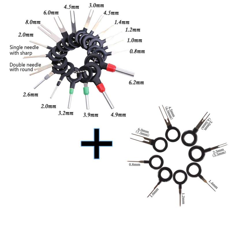 YFFSFDC コネクターピン抜き 端子除去ツール カプラー コネクター 配線 端子 外し 抜き 26種類 工具 カーターミナル取り外しキーツール配線コネクタエクストラクタプーラーリリースピン (26点