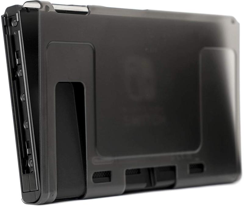 装着したままドッグに収容可能 『Nintendo Switch専用 透明保護カバーケース』【超軽量 傷・汚れ・指紋防止 ゲームプレイに支障なし】「ウルトラスリムケース(スモークブラック)」任天堂スイ