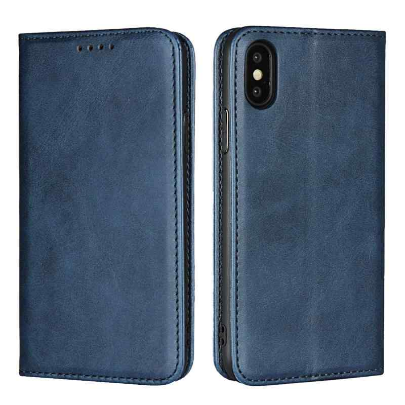 iPhone XS ケース 手帳型 iPhoneXS カバー iPhoneXS 手帳型ケース Zouzt 合成皮革 財布型 カード収納 マグネット ベルトなし スタンド 耐久性 5色 深い青