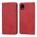 Galaxy A22 5G SC-56B ケース サムスン galaxy a22 5g 手帳型 ギャラクシー a22 5g カバー sc-56b 手帳ケース case Zouzt 合成皮革 財布型 カード収納 ベルトなし マグネット スタンド 5色 レッ(3)