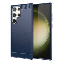 【Hbcnxny】Galaxy S23 Ultra 5G/SC-52D/SCG20 ケース 対応 耐衝撃 スマホケース 炭素繊維くて柔らかい TPU(ブルー)滑らかで快適な肌触り ショック おしゃれ ギャラクシー エス23 ウルトラ Galaxy S23(3)