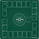 Dnoymab フルサイズ プレイマット カードゲーム 厚さ3mm ラバー プレイマット 2人用 滑り止め 収納バッグ き 60×60cm (緑)