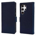 Samsung Galaxy S24 Ultra ケース 本革 手帳型 カバー 耐衝撃 保護 カバー 本革 内蔵マグネッ RFIDト 財布型 携帯カバー カードポケット スタンド機能 NanHou - ロイヤルブルー(3)