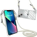 Peipeizi iPhone 13 ケース ショルダー クリア 肩掛け 首掛け アイフォン13 スマホケース ワイヤレス充電対応 カバー 耐衝撃 透明 軽量 ...