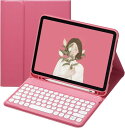 iPad mini 7 キーボードケース iPad mini6/mini (A17 Pro)兼用キーボード付きケース 丸型キー apple pencil収納 全面保護 濃いピンク
