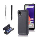 【OULO1】Galaxy A22 5G SC-56B docomo 用 ケース レザー 人気 カード収納 スマホケース 耐衝撃 軽量 スタンド機能 薄い 背面 IC カード入れ 手帳型 財布型 カバー(ブラック)ギャラクシーa22 5g ドコモ