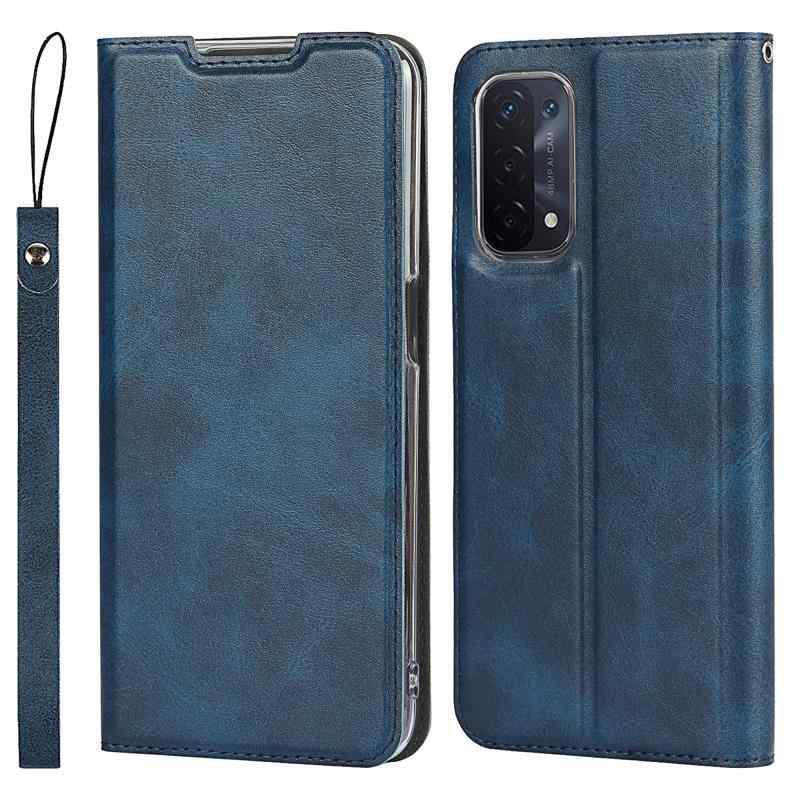 OPPO A54 5G OPG02 ケース 手帳型 オッポ a54 5g カバー oppo a54 5g 手帳ケース opg02 case Zouzt ストラップ付き PUレザー 薄型軽量 スタンド機能 カード収納 マグネット 衝撃吸収 4色 ブルー