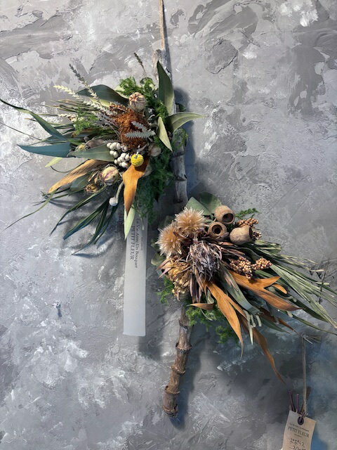 Rakuten - 【バンブーバイラテラル】【ウォールデコレーション　タペストリー】スワッグ、玄関、壁掛けに♪ネイティブフラワー入り、パンパス、インスタ映え！コンクリート壁にも合います！