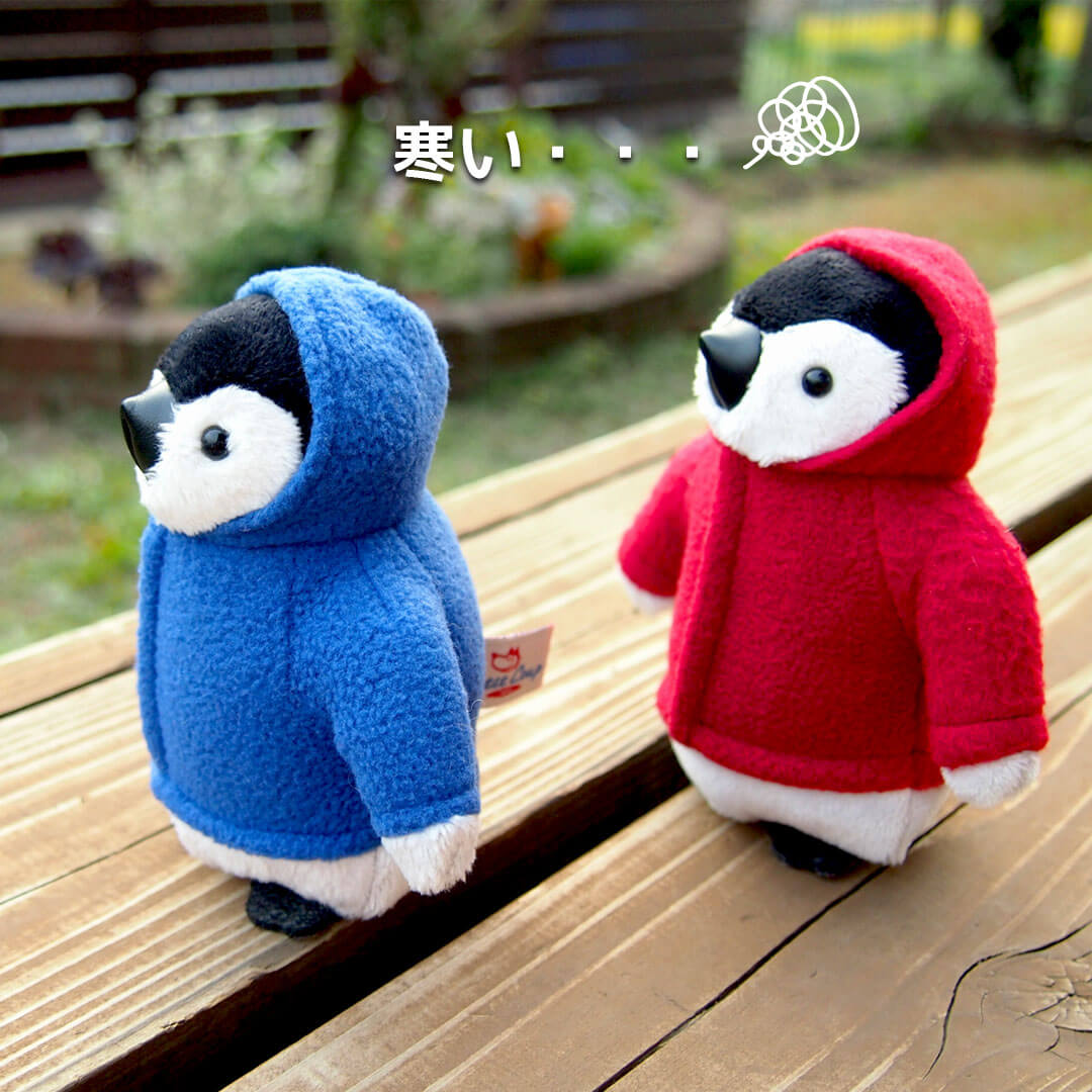5%OFFクーポン★ダッフルペンギンキーマスコット ペンギン キーホルダー ぬいぐるみ 赤 青の商品画像 2