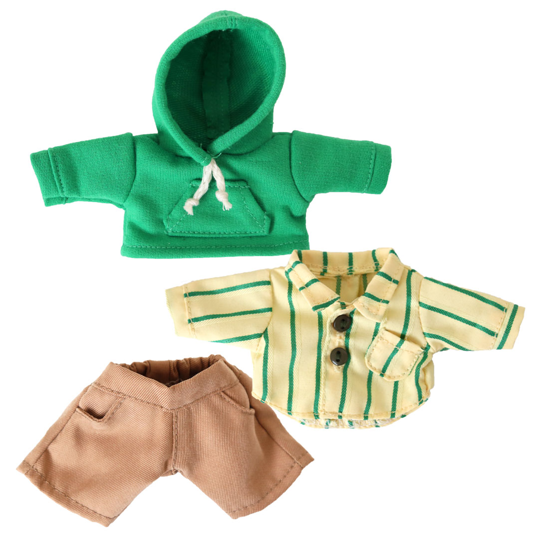 [6点までメール便対応可]TBグリーンパーカーセット 推し活 推しカラー 緑 ちびぬい お洋服 推し活グッズ 着せ替え アイドルのサムネイル