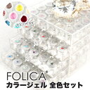 宅配便送料無料 Folicaカラージェル全色コンプリート ジェルネイル ジェル ネイル セルフネイル カラージェル 化粧品ジェル Folica カラー コンプリート ケース付き カラージェル収納 カボション